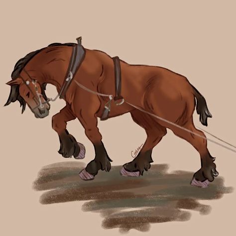 Barrel Racing Drawing, Draft Horse Drawing, Draft Horse Art, Horse Drawing Reference, Horse Deviantart, Horse Draw, Horse Land, Belgian Draft Horse, Horse Art Drawing