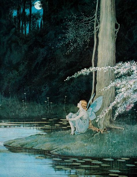 Old Fairytale Illustration, Ida Rentoul Outhwaite, Fairy Wall Art, 동화 삽화, Fairy Aesthetic, Vintage Fairies, Picture Collage Wall, Fairytale Art, Vintage Poster Art