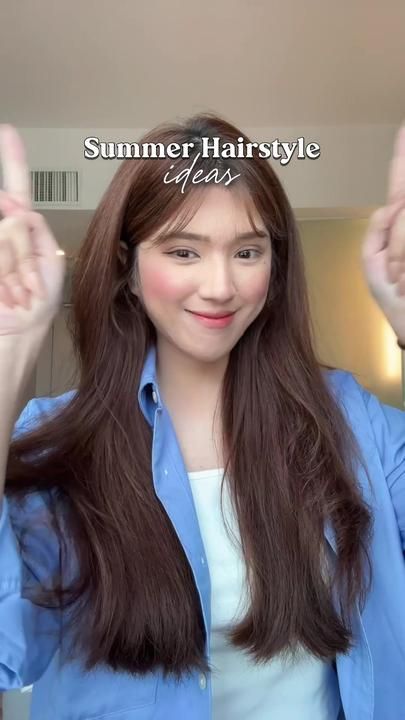 Summer hairstyle ideas ✨☀️ Hope u guys like it 😘💗 #summer #summerhai... | TikTok Trendy Updos, Day Hairstyles, Hot Haircuts, Hair Upstyles, Hair Tutorials Easy, Great Hairstyles, Hair Stylies, Round Face Haircuts, Hair Makeover