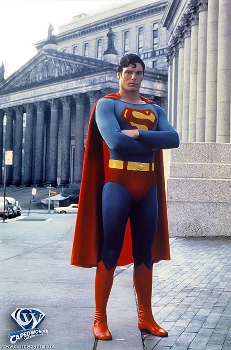 Tobey Mcguire, Real Superman, Superman Pose, Superman 1978, Christopher Reeves, Superman Christopher Reeve, 1989 Batman, Superman Suit, Christopher Reeve Superman