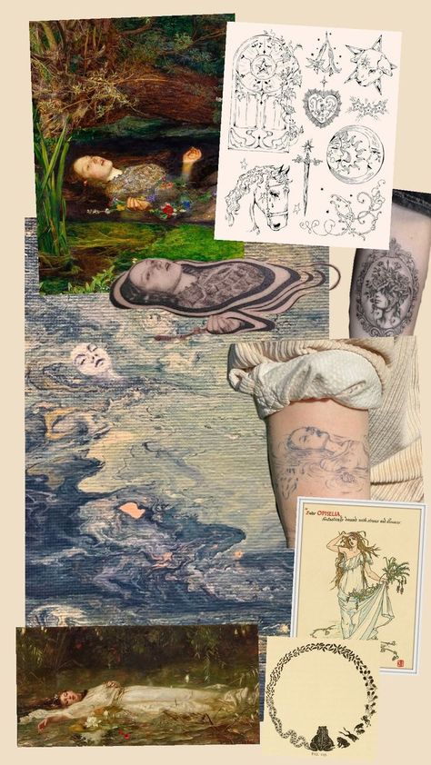 inspo for new tattoo Ophelia Tattoo, New Tattoo, New Tattoos, Tattoos