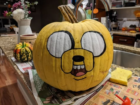 South Park Pumpkin Painting, Adventure Time Pumpkin Painting, Pumpkin Painting Ideas Anime, Pumpkin Painting Anime, Adventure Time Pumpkin, Adventure Time Pumpkin Carving, Anime Pumpkin Painting Ideas, Pokemon Pumpkin Painting, Anime Pumpkin Painting