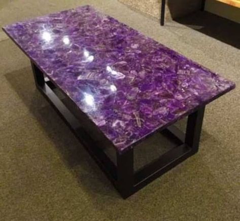 Buy Amethyst Stones Countertop / Dining Table Purple Amethyst Online in India - Etsy Kitchen Slab, Agate Table, Stone Kitchen, Amethyst Stones, Purple Home, Top Ideas, Meeting Table, Kitchen Dining Tables, Dining Table Top