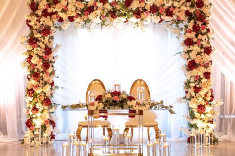 Bride And Groom Table Burgundy, Sweetheart Table Burgundy, Burgundy Sweetheart Table, Red Sweetheart Table, Red And Gold Sweetheart Table, Sweetheart Table Decor, Head Table Wedding, Sweetheart Table Wedding, Throne Chair