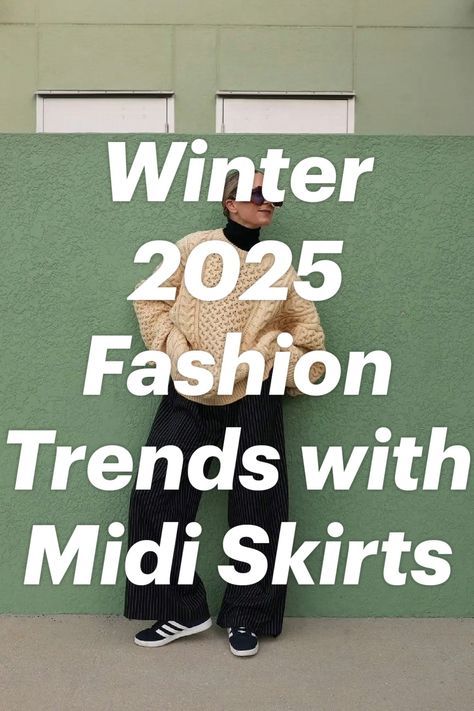 2025 Fashion Trends, Best Winter Outfits, 2025 Fashion, Skirt Trends, Midi Skirts, Outfits Ideas, Winter Style, Timeless Fashion, Winter Outfits