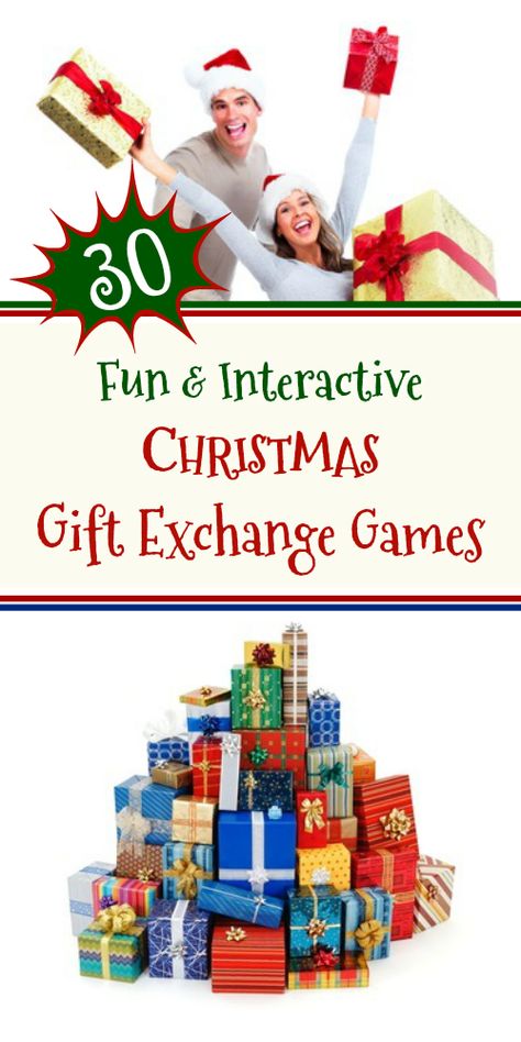 Over 30 free Christmas gift exchange game ideas to make your holiday parties fun and memorable. Christmas Gift Exchange Game Ideas, Gift Exchange Game Ideas, Kids Gift Exchange, Gift Exchange Themes, Gift Passing Game, Gift Exchange Ideas, Gift Exchange Game, Family Gift Exchange, Christmas Gift Exchange Games