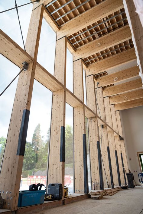 Glulam Beams – Glenfort Glulam Beams Exposed, Glulam Beams, Ridge Beam, Tongue And Groove, Cost Saving, Residential Building, Beams, Arch, Range