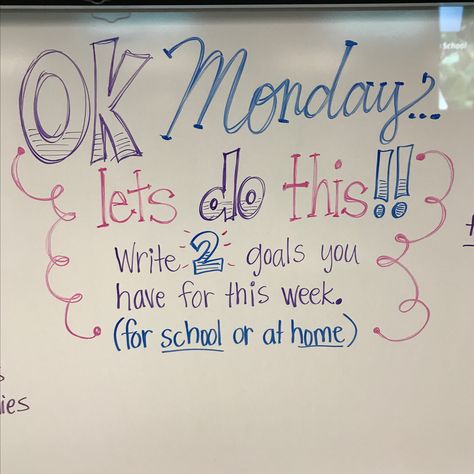 Teachers White Board Ideas, Things To Do On A White Board, Question Of The Day High School, Monday Bell Ringer, Monday Board Prompts, White Board Inspiration, Monday Whiteboard Question, Whiteboard Question Of The Day, Morning Huddles For Work