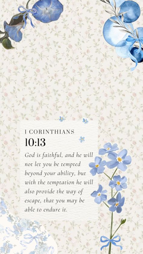 Bible Verse- 1 Corinthians 10:13, Christian aesthetic collage background Aesthetic Collage Background, Journaling Ideas For Beginners, Creative Bible Journaling, Bible Journaling Ideas, Bible Quotes Background, Creative Bible, Christian Quotes Wallpaper, Bible Verse Background, Comforting Bible Verses