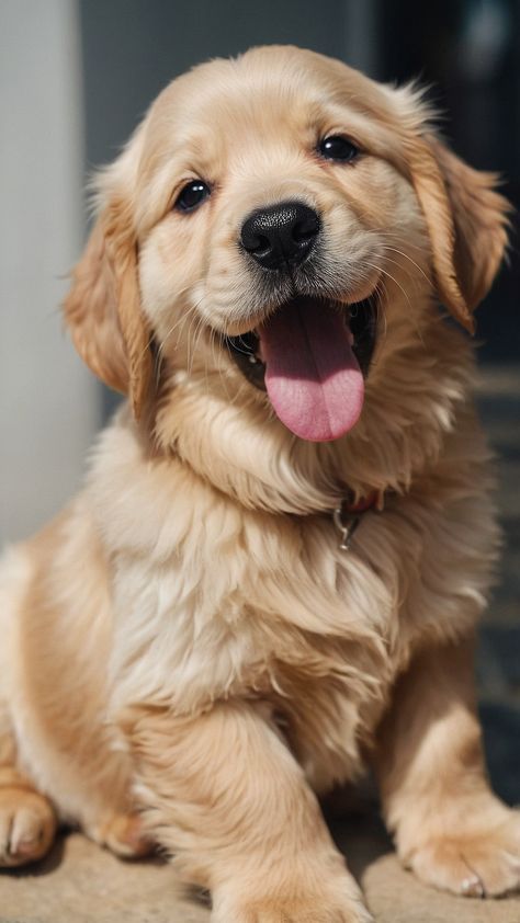 Cute Big Dogs Golden Retrievers, Cute Animal Aesthetic, Cute Golden Retriever Puppy, Animales Cute, Dog Golden Retriever, Happy Expression, Cute Golden Retriever, Cute Dogs Images, Very Cute Puppies