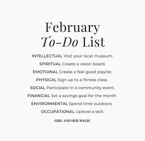 February Goals, Happy February, Development Plan, Personal Development Plan, Creating A Vision Board, Routine Planner, Saving Goals, New Month, Community Events