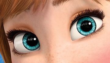 Anna's eyes. Notes: eyes are aqua, eyeshadow is golden brown, eyelashes are very thick on top Postpartum Hairstyles, Aqua Eyeshadow, Brown Eyelashes, Anna Makeup, Disney Christmas Outfits, Frozen Makeup, Frozen Cosplay, Anna Costume, Princess Makeup