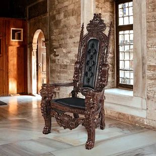 Gothic Throne, Gothic Chair, Nautical Bar, Expect The Unexpected, Throne Chair, English Antiques, Small Living Room Decor, Wood Project, Nail Head