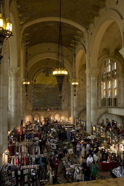 The Brooklyn Flea Market - so amazing!  Love the Market and the Building!!!!! York Shambles, Indoor Flea Market, Brooklyn Flea Market, Happy Birthday Steve, Winter Market, Bank Building, Banks Building, Empire State Of Mind, I ❤ Ny