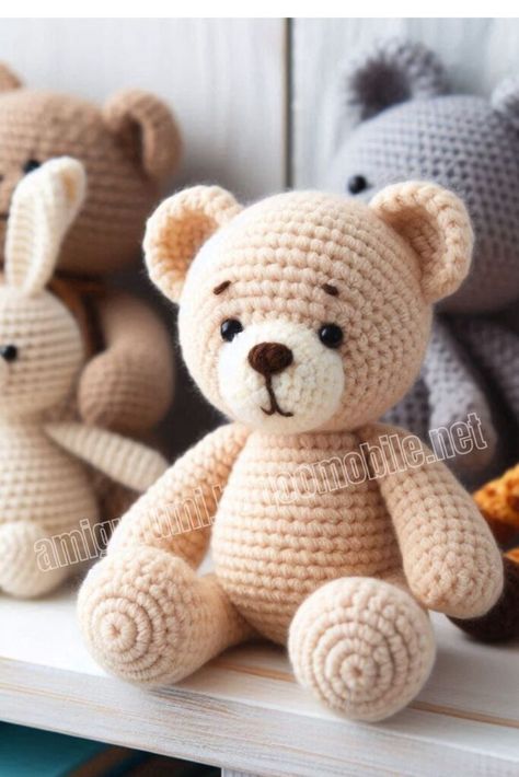 Free Bear Amigurumi Pattern, Teddy Amigurumi Free Pattern, Crocheted Animal Patterns, Free Knitted Bear Patterns, Crochet Valentine Teddy Bear Pattern Free, Free Crochet Teddy Bear Pattern English, Free Crochet Patterns Amigurumi Easy Teddy Bears, Large Teddy Bear Crochet Pattern Free, Small Teddy Bear Crochet Pattern Free