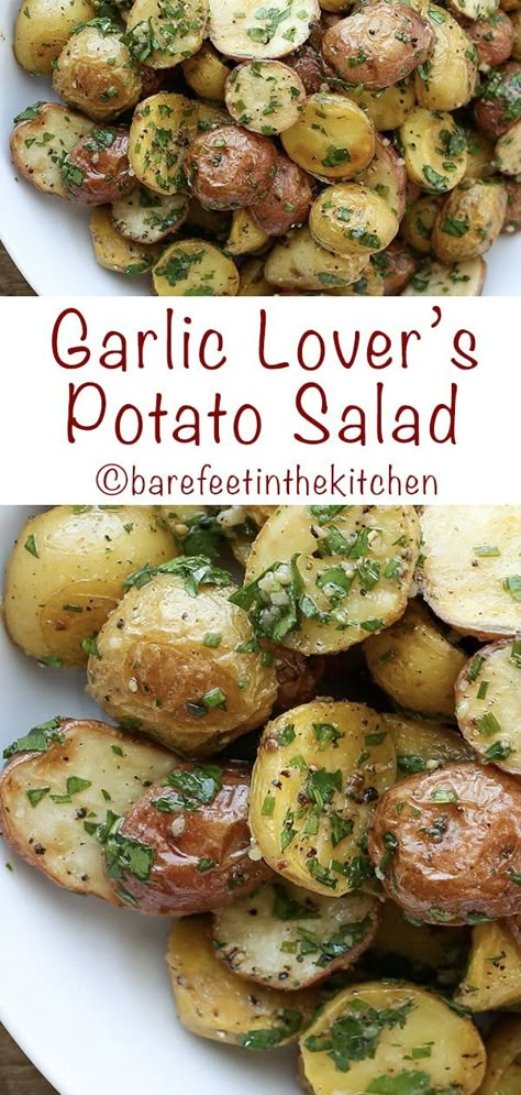 Garlic Lover's Potato Salad Warm Potato Salad, Best Potato Salad Recipe, Southern Potato Salad, Warm Potato Salads, Red Potato Salad, Baked Potato Salad, Classic Potato Salad, Bacon Potato Salad, Easy Potato Salad