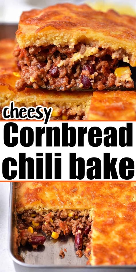 5 Ingredient Chili, Cornbread Casserole Jiffy, Chilli Casserole, Cornbread Chili, Chili Cornbread Casserole, Cornbread Topping, Chili Bake, Jiffy Cornbread Recipes, Chili Cornbread