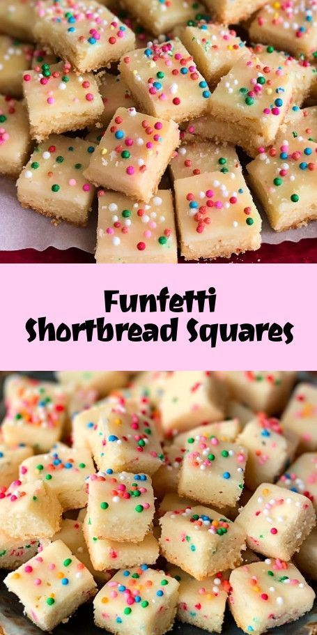 Funfetti Shortbread Bites Recipe - Colorful & Easy Treat Discover the joy of baking with these Funfetti Shortbread Bites! Buttery, crisp, and sprinkled with vibrant colors, they're perfect for any celebration. Easy to make and irresistibly delicious, these bite-sized treats will brighten your dessert table! Shortbread Bites Recipes, Shortbread Squares, Shortbread Bites, Joy Of Baking, Easy Treat, Easy Treats, Rainbow Sprinkles, Cozy Night, Throw A Party