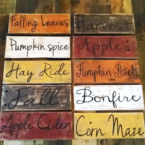 Fall Pallet Signs, Pallet Board Signs, Fall Pallets, Board Signs, Pallet Boards, Pallet Creations, Fall Deco, Pallet Crafts, Fall Craft