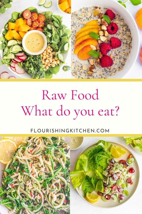 Whole Food Vegan Recipes Clean Eating, Raw Vegan Shopping List, Raw Food Dinner Ideas, Raw Food Meal Plan, Raw Vegan Diet Recipes, Raw Vegan Meals For Beginners, Raw Vegan Food List, Raw Food Meal Prep, Raw Food Lunch Ideas