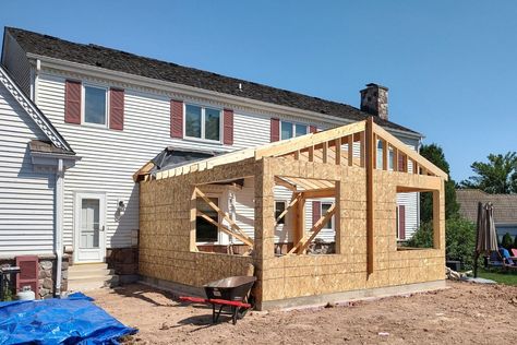 Partner with the most trusted home addition contractor in Lake Country, WI! Our unique services include design + construction, all under one roof. Bedroom Addition Ideas, Bump Out Addition, Deck Roof, Home Addition Plans, Family Room Addition, Building An Addition, Add A Room, Bump Out, Bedroom Addition