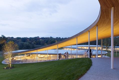 Grace Farms / SANAA, © Dean Kaufman Curved Building, Philip Johnson Glass House, Grace Farms, Kazuyo Sejima, Wooden Pavilion, New Canaan, New Farm, Japanese Architecture, World Photo