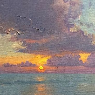 Devin Michael Roberts on Instagram: "Seascape and sunset oil painting video lesson available to stream now on my patreon. I'm teaching how to paint the large 20x24 inch version of this 9x12 inch. And the tutorial will also go over texture and many other fundamentals. The lesson is for all levels.  You can find my patreon on my profile or on my web site or search Devin Michael Roberts on patreon" Sunset Oil Painting, Oil Painting Videos, Michael Roberts, Painting Video, Water Art, Wave Art, Painting Videos, Mini Canvas Art, Mini Canvas