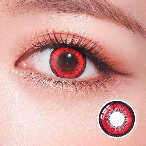 Red Contact Lenses, Red Contacts Lenses, Red Contacts, Green Contacts, Bff Halloween Costumes, Cosplay Contacts, Lenses Eye, Colored Contact Lenses, Alice In Wonderland Party