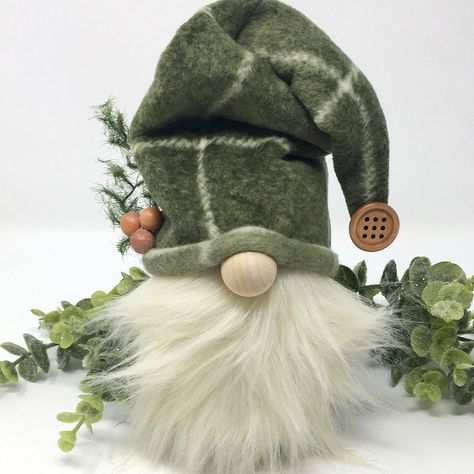 Gnome Forest, Forest Gnome, Female Gnome, Fall Gnome, Fleece Hat, Diy Gnomes, Brick Walls, Decorative Bows, Modern Farmhouse Decor