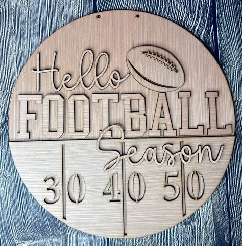 Door Hanger Design, Football Door Hangers, Paint Door, Fall Door Hanger, Wood Door Hanger, Fall Sports, Fall Door Hangers, Sports Signs, Hanger Design