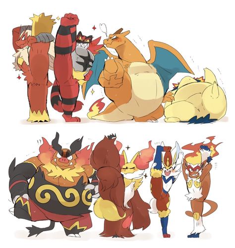 Pokemon Characters Fanart, Pokemon Fanart Ships, Pokemon Incineroar Fanart, Pokemon Comics Cute, Pokemon Cute, Funny Pokemon Go Memes, Pokemon Starters, Pokemon Alola, Cool Pokemon Wallpapers