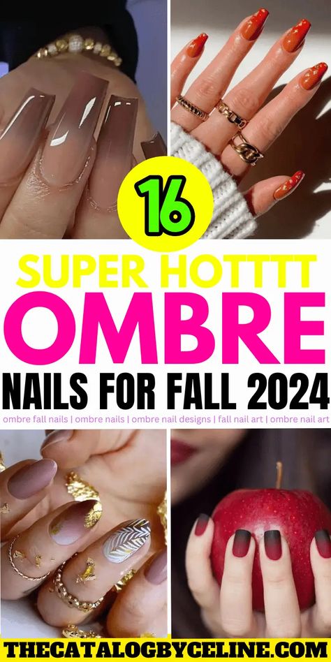 16 Super Hot Ombre Nails for Fall 2024: The Ultimate Autumn Nailspiration! - The Catalog Autumn Ombre Nail Designs, September Ombre Nails, Fall Ombré Nails 2024, Ombre Fall Nail Designs, Ombre Nail Designs Fall, Nails Ombre Brown, Red Nails Ombre, Ombre Brown Nails, Fall Ombré Nails