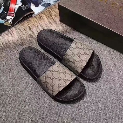 Shoes Combat Boots, Gucci Slippers, Trendy Slippers, Luxury Slides, Black And White Sandals, Rubber Slippers, Shoes Sneakers Jordans, Cute Slippers, Fashion Slippers