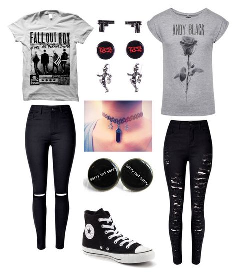 emo outfit <3 by amberpend on Polyvore featuring polyvore, fashion, style… 2000s Emo Outfits, Outfit Emo, Cute Emo Outfits, Emo Outfit, Look Grunge, 2000s Emo, Band Outfits, Scene Outfits, Stud Style