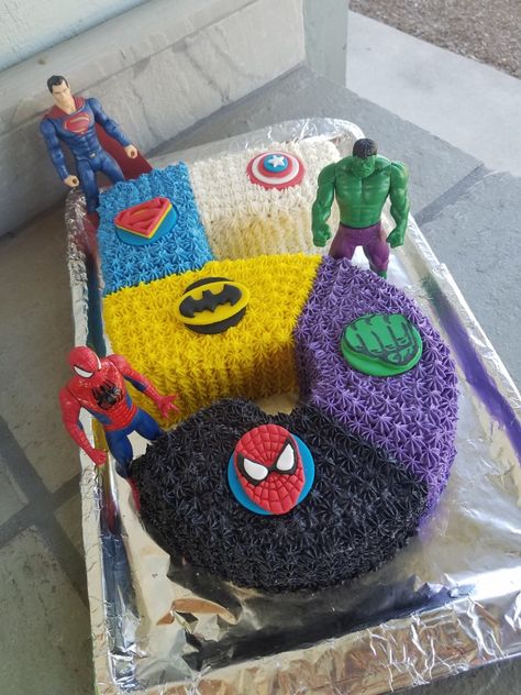 Number 5 super hero birthday cake Super Hero Birthday Cake, Birthday Cake Ideas For Boys, Hero Birthday Cake, Cake Ideas For Boys, Super Hero Birthday, Marvel Birthday Party, 5th Birthday Cake, Superhero Birthday Cake, Anniversaire Diy