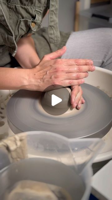 Terra Lumina Studio ® on Instagram: "One of the most important (and tricky!) steps in wheel-throwing is centering the clay. It might look simple, but getting that lump perfectly balanced is key to everything that comes after. When I first started, it felt impossible, but over time, I’ve learned a few tips that make all the difference.

The secret? Start with firm pressure from your hands, keeping them steady while letting the wheel do the work. Keep the clay moist and your movements consistent. It’s all about finding that rhythm between your hands and the spinning clay. Once you master centering, the rest of the process flows naturally.

What’s your biggest challenge when throwing on the wheel? Let’s talk pottery in the comments! 👇

#terraluminastudio #centeringclay #potterywheel #handmad How To Center Clay On Wheel, Wheel Pottery Beginner, Centering Clay Pottery Wheel, Pottery Projects, Process Flow, Wheel Throwing, Do The Work, Pottery Wheel, Pottery Making