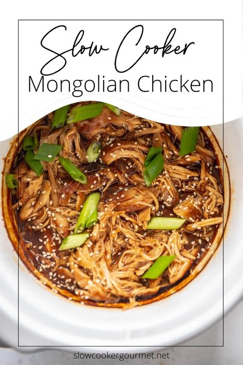 Just 5 minutes of prep time and you'll be able to recreate one of your family's favorite take-out dishes at home! This Slow Cooker Mongolian Chicken is great for a quick weeknight meal or even prepping up some healthy lunches for the week. Lunches For The Week, Mongolian Chicken, Recipe Using Chicken, Chicken Slow Cooker Recipes, Asian Inspired Recipes, Healthy Lunches, Yummy Chicken Recipes, Quick Weeknight Meals, Crock Pot Slow Cooker