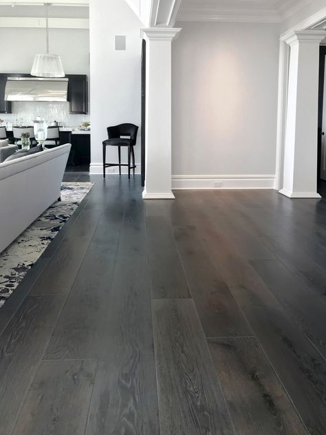 Highland Park Gallery - Signature Innovations Black Floors, Lvp Flooring, Dark Floors, Office Floor, Black Floor, Up House, French Oak, Wide Plank, Great Room