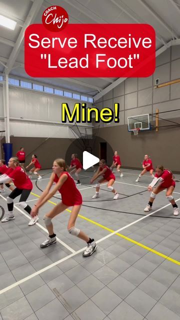 Coach Chijo on Instagram: "Serve Receive "Lead Foot"  #servereceive #volleyballpassing #volleyball #volley #volleyballplayer #volleyballgirls #voleibol #voleybol #pallavolo #volleyballtraining #volleyballteam #sport #volleyballislife #sports #volleyballlife #volleyballgame #volleyballtime #athlete #fitness #training #workout #sports" Volleyball Receiving Drills, Middle School Volleyball Tryout Tips, Volleyball Serve Receive Drills, Serve Receive Drills Volleyball, Volleyball Warmups, Volleyball Spike Trainer, Volleyball Lessons, Volleyball Serve, Volleyball Workout