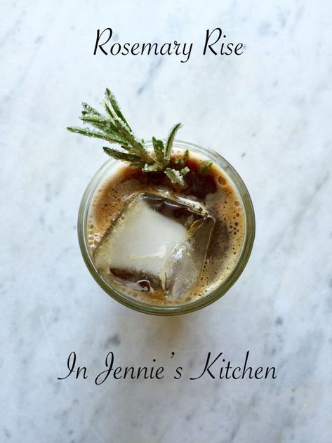 Rosemary Rise {Best Coffee Drink, Ever} – In Jennie's Kitchen Rosemary Syrup, Make Your Own Coffee, Homemade Soda, Iced Coffee Drinks, Spring Coffee, Coffee Grinds, Coffee Syrup, Single Serve Coffee, Syrup Recipe