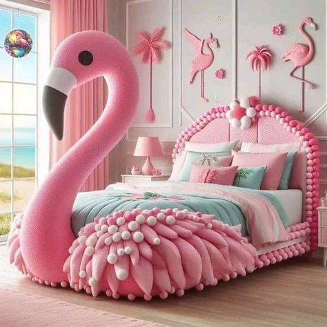 Flamingo Goods Lover | Beautiful | Facebook Flamingo Projects, Flamingo Room, Flamingo Bedding, Flamingo Craft, Flamingo Decor, Pink Bird, Kid Room, Bedroom Themes, Beach House Decor