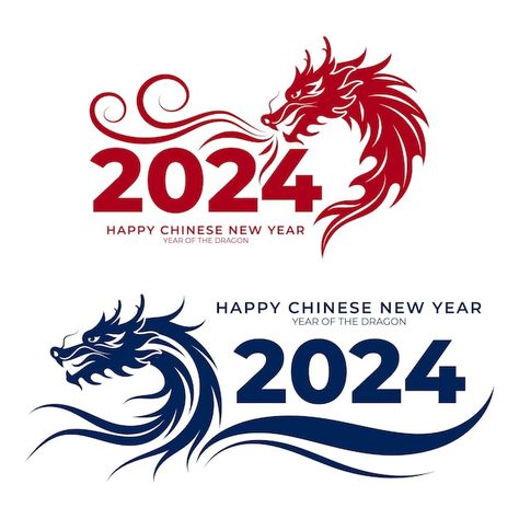 Year Of The Dragon 2024, 2024 New Year, 2024 Typography, 2024 Dragon, Dragon Symbol, Dragon Vector, 2024 Green, Year Of Dragon, Dragon 2024