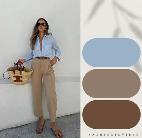 Taupe Outfit, Hot Outfit Ideas, Autumn Color Palette Fashion, Pants Outfit Work, Camel Outfit, Tan Outfit, Nude Outfits, Color Design Inspiration, Color Combos Outfit