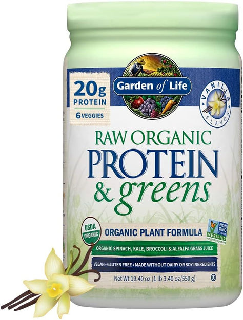 Garden of Life Raw Organic Protein & Greens Vanilla - Vegan Protein Powder for Women and Men, Plant and Pea Proteins, Greens & Probiotics, Gluten Free Low Carb Shake Made Without Dairy 20 Servings Low Carb Shakes, Protein Powder For Women, Raw Protein, Yoga Diet, Lentils Beans, Smoothies Healthy, Organic Protein, Vegan Protein Powder, Fitness Activewear