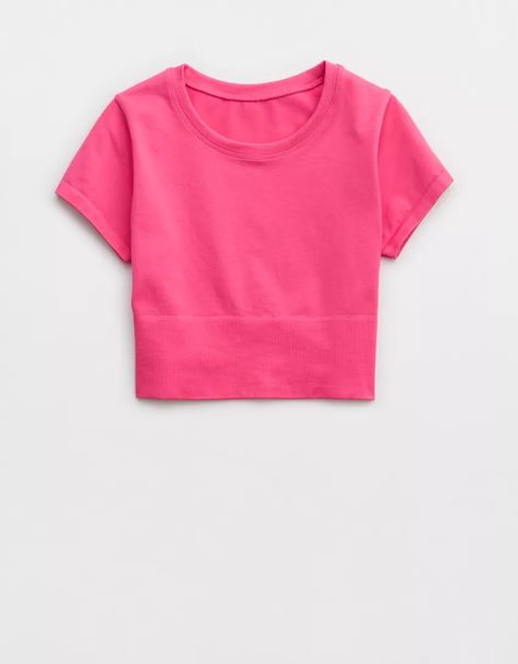 OFFLINE By Aerie Sidewalk Seamless Cropped T-Shirt Preppy Shirt, New Closet, Offline By Aerie, Casual Preppy Outfits, Oversized T Shirts, Fire Fits, Cute Preppy Outfits, Preppy Outfit, Closet Staples