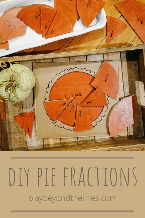 Pie Fractions, Learning Fractions, Math Instruction, Unschooling, Learning Styles, Hands On Learning, Math Concepts, First Grade Math, Play To Learn