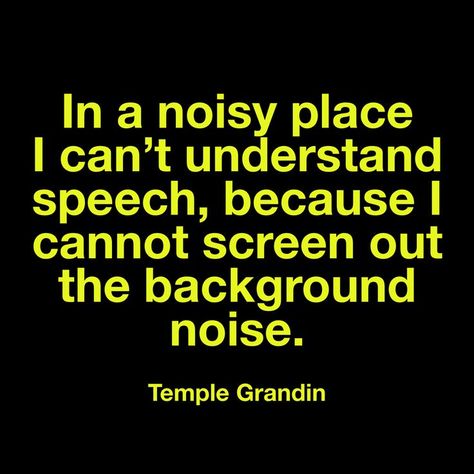 Temple Grandin - sensory overload Temple Grandin, Sensory Overload, Sensory Processing Disorder, Spectrum Disorder, Mental And Emotional Health, Divergent, Emotional Health, The Words, Temple