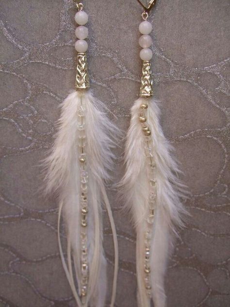 Feather Earrings Diy, Feather Diy, Earrings Ideas, Feather Crafts, Feather Jewelry, Earrings Inspiration, Homemade Jewelry, Diy Crafts Jewelry, Feather Earrings