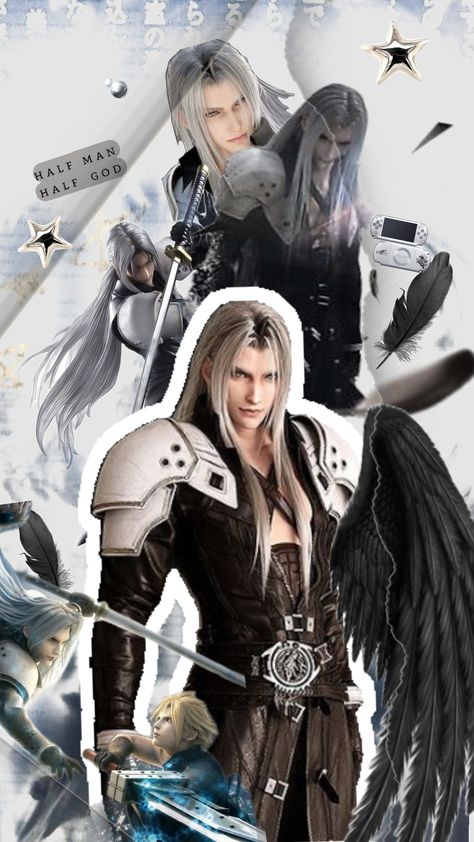 Sephiroth Background, Sephiroth Wallpaper Iphone, Sephiroth Wallpaper, My Life Is Boring, Final Fantasy Collection, Fantasy Collection, Final Fantasy, Aesthetic Wallpapers, Iphone Wallpaper