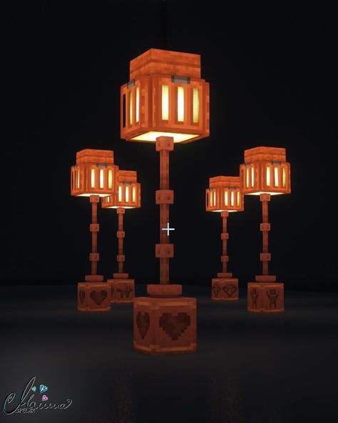 💡Would you build these in your world?💡 I really like the pottery in the bottoms. With different sherds they all get a little bit different 😄 survival friendly design ⛏️ . . . #minecraft #minecraftsurvival #minecraftbuilds #minecraftbuild #minecraftideas #minecraftidea #minecraftpc #minecraftvanilla #minecraft #minecrafters #minecrafter #minecraftonly #minecraftdaily #minecraftjava #minecraftinspiration #minecraftcreations #minecraftinterior #minecraftdecorations #minecraftdecoration #minecraf... Lamp Post Minecraft Designs, Minecraft Sky Lantern, Minecraft Filler Decor, Minecraft City Lamp Post, Daylight Sensor Lamp Minecraft, Minecraft Shroom Light Ideas, Minecraft Oil Pump, Minecraft Light Design, Well Design Minecraft